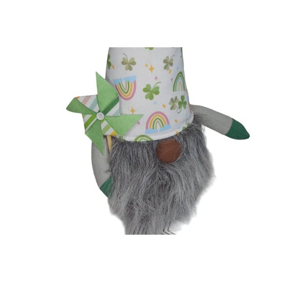 Huntington Home Spring St. Patrick's Day Gnome Decoration - Rainbow & Clover Hat - Picture 2 of 5